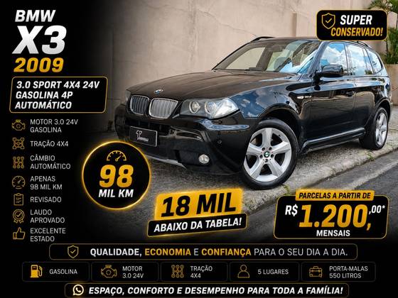 BMW X3 3.0 SPORT 4X4 24V GASOLINA 4P AUTOMÁTICO